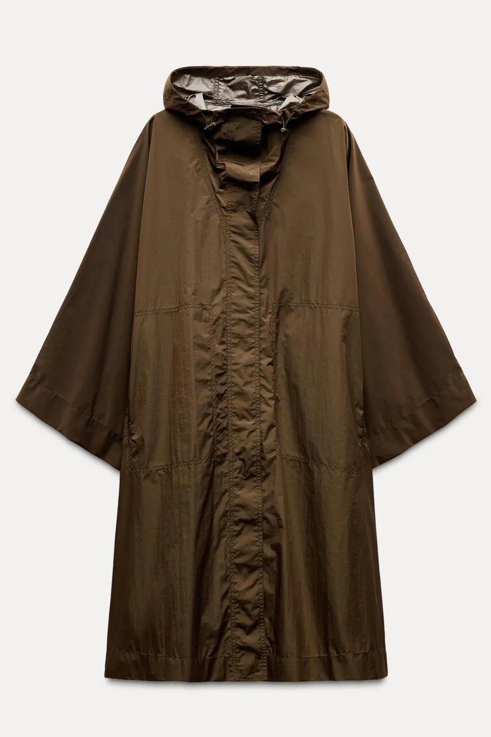 ZARA Sobretudos / Anoraques|Blusões^CAPA OVERSIZE ZW COLLECTION Castanho