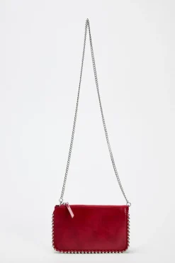ZARA Malas^CARTEIRA MALA A TIRACOLO COM TACHAS Vermelho