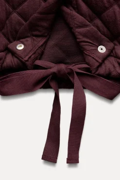 ZARA Winter Layersnew|Sobretudos / Anoraques^CASACO ACOLCHOADO Borgonha