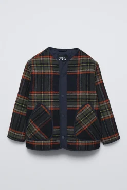 CASACO ACOLCHOADO AOS QUADRADOS-ZARA Cheap