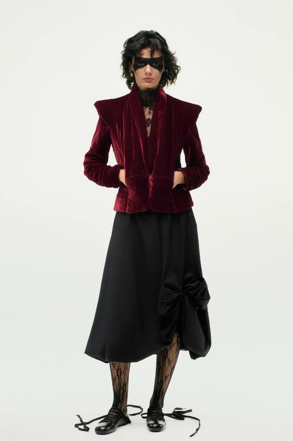 ZARA Sobretudos / Anoraques^CASACO ACOLCHOADO DE VELUDO ZW COLLECTION Vinho