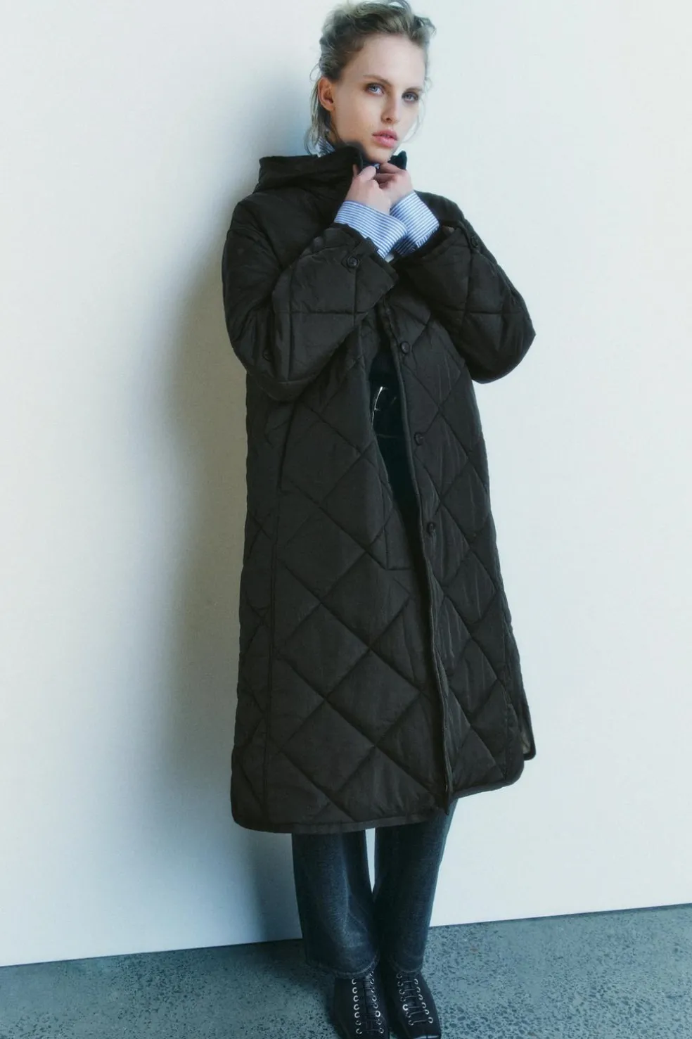 ZARA Winter Layersnew|Sobretudos / Anoraques^CASACO ACOLCHOADO IMPERMEÁVEL ZW COLLECTION Caqui