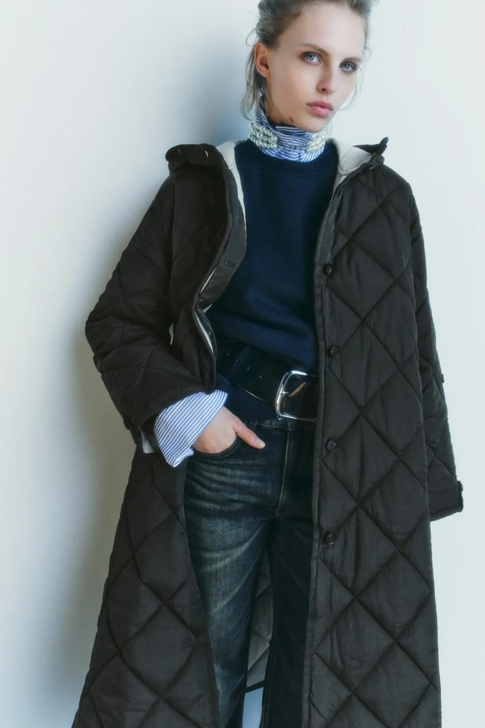 ZARA Winter Layersnew|Sobretudos / Anoraques^CASACO ACOLCHOADO IMPERMEÁVEL ZW COLLECTION Caqui