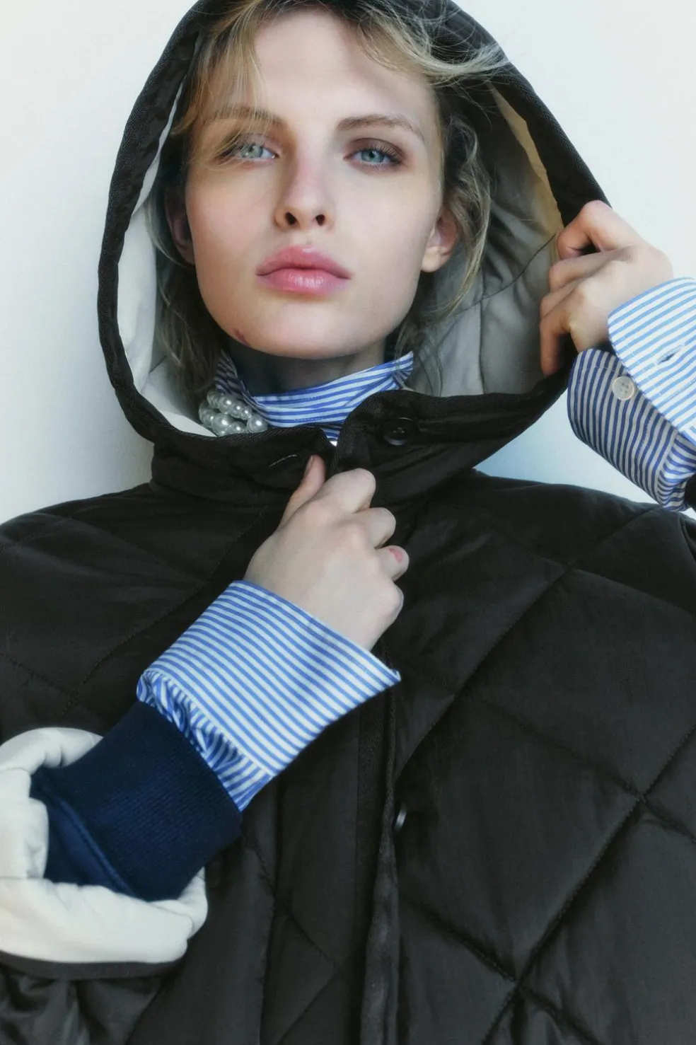 ZARA Winter Layersnew|Sobretudos / Anoraques^CASACO ACOLCHOADO IMPERMEÁVEL ZW COLLECTION Caqui