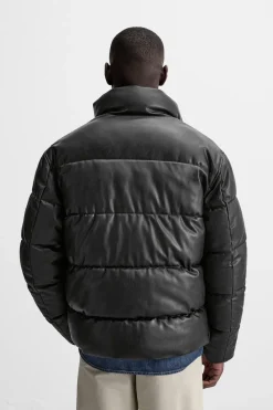 ZARA Vestuário De Inverno|Blusões^CASACO ACOLCHOADO POLIPELE Preto
