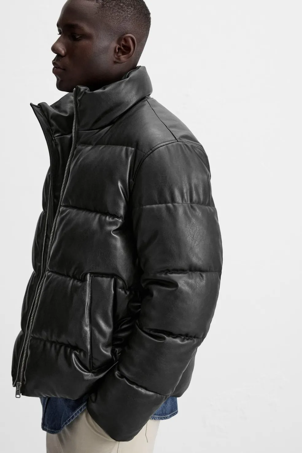 ZARA Vestuário De Inverno|Blusões^CASACO ACOLCHOADO POLIPELE Preto