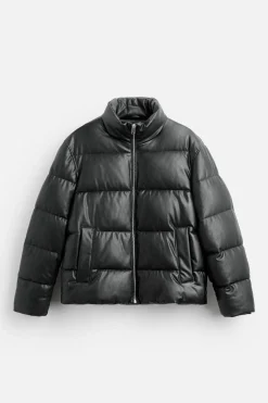ZARA Vestuário De Inverno|Blusões^CASACO ACOLCHOADO POLIPELE Preto