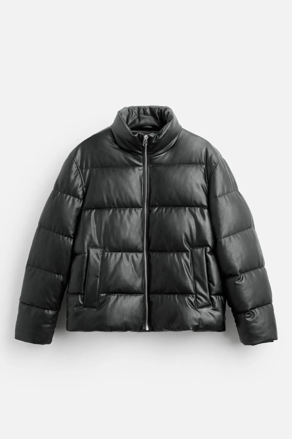 ZARA Vestuário De Inverno|Blusões^CASACO ACOLCHOADO POLIPELE Preto