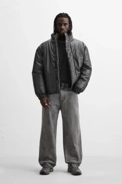 ZARA Vestuário De Inverno|Blusões^CASACO ACOLCHOADO POLIPELE Preto