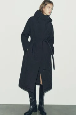 ZARA Sobretudos / Anoraques|Blusões^CASACO ACOLCHOADO ZW COLLECTION Preto