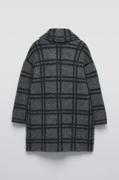 CASACO AOS QUADRADOS-ZARA Best Sale