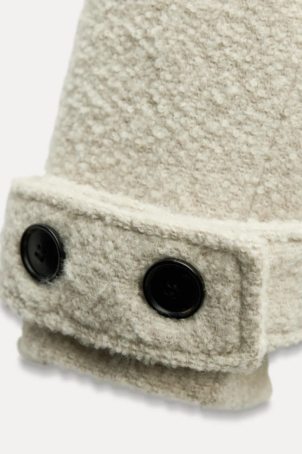 ZARA Sobretudos / Anoraques^CASACO BOUCLÉ COM LÃ ZW COLLECTION Cru