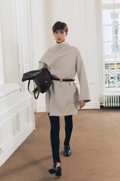 ZARA Sobretudos / Anoraques^CASACO CACHECOL COM LÃ ZW COLLECTION Cru-médio