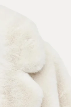 ZARA Winter Layersnew|Sobretudos / Anoraques^CASACO COM EFEITO DE PELO SINTÉTICO COM CINTO ZW COLLECTION Cru