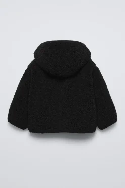 CASACO COM EFEITO DE PELO ENCARACOLADO E CAPUZ-ZARA Cheap