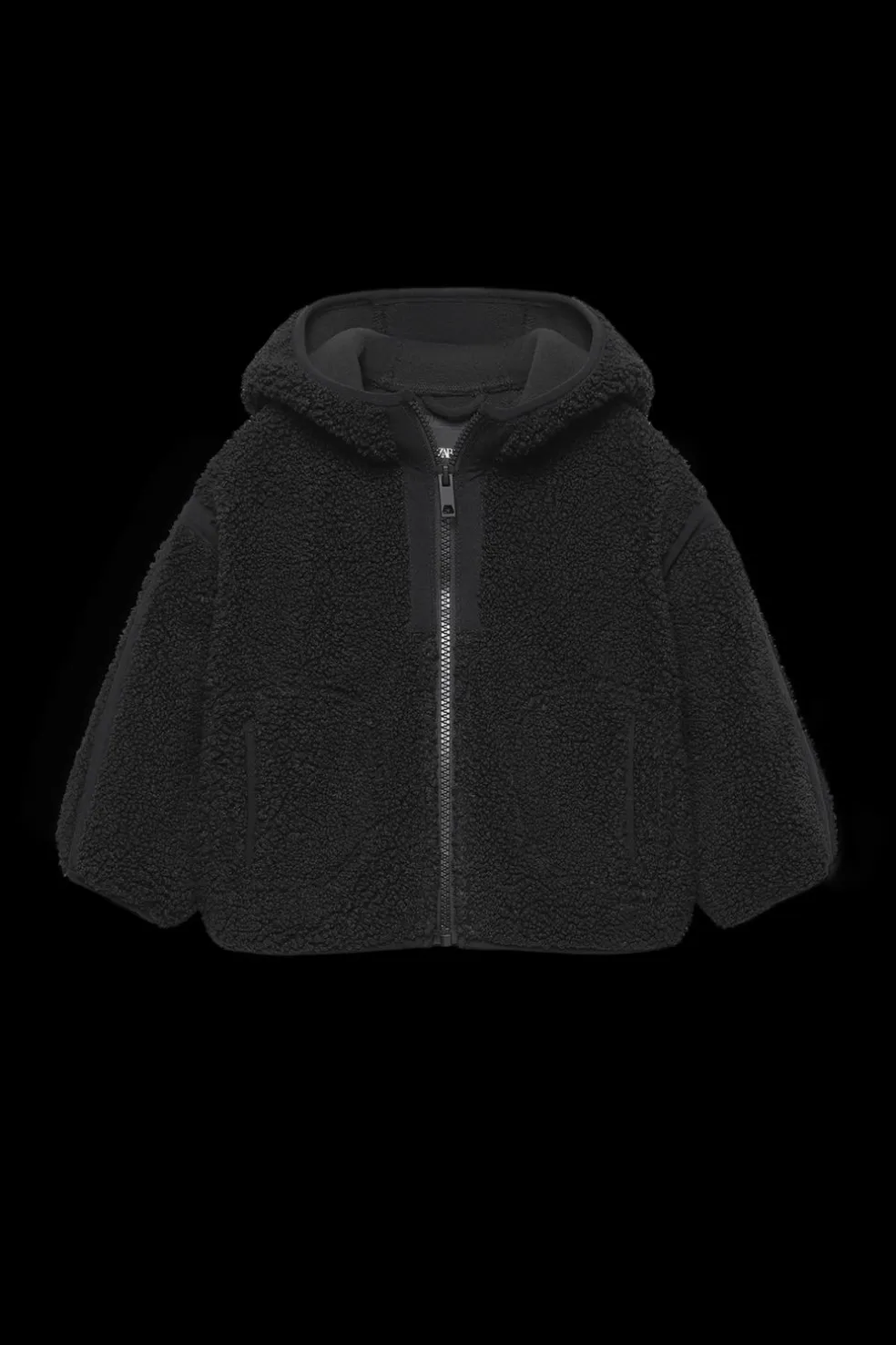 CASACO COM EFEITO DE PELO ENCARACOLADO E CAPUZ-ZARA Cheap