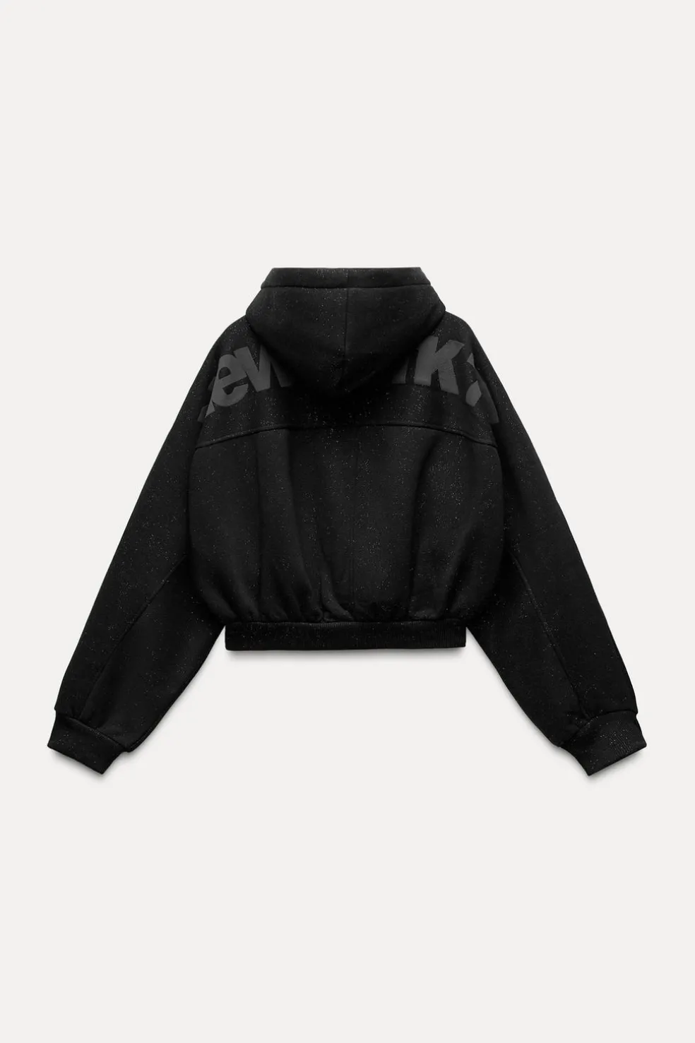 ZARA Blusões|Sweatshirts / Joggers^CASACO COM GLITTER Preto