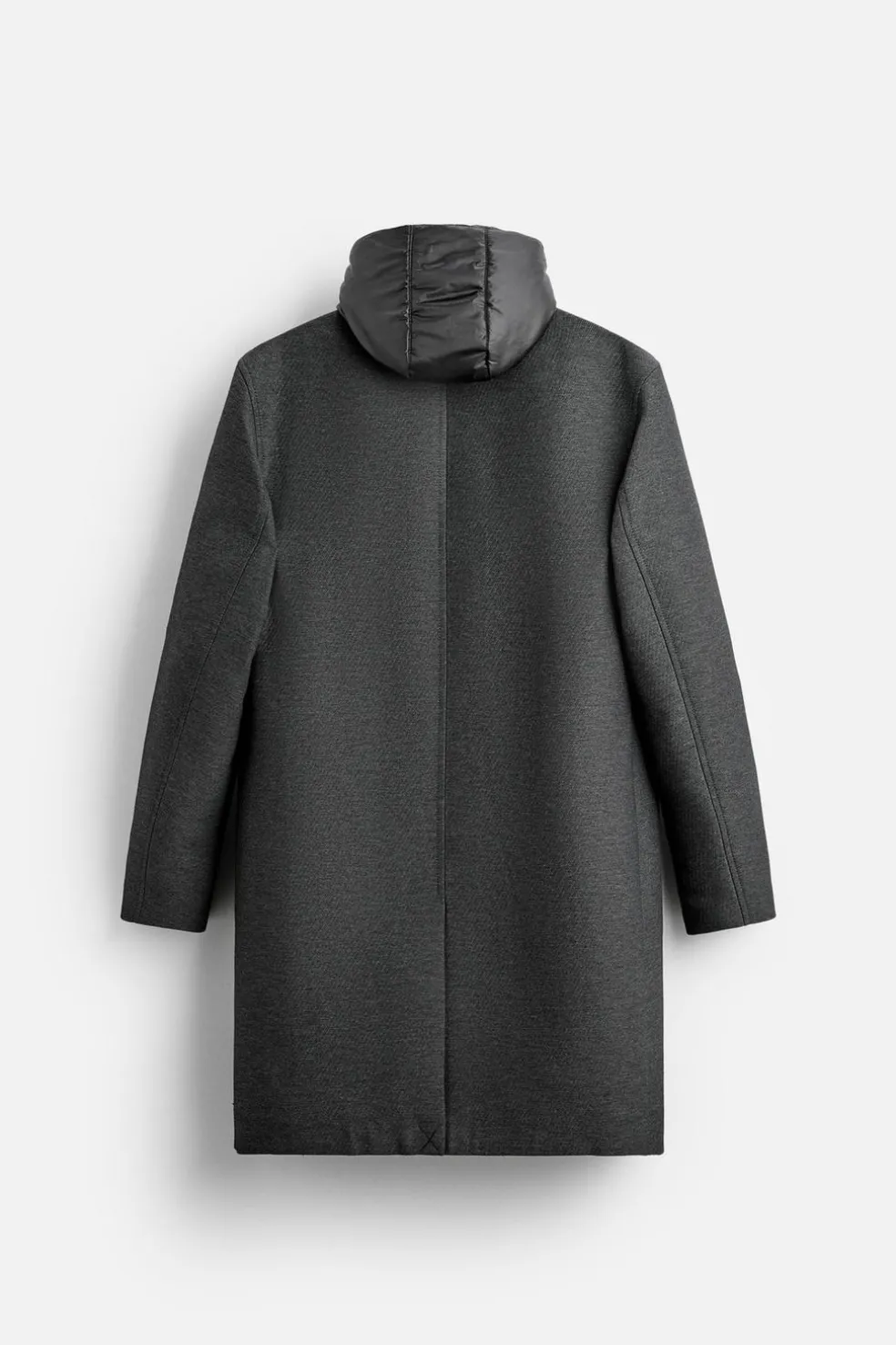 ZARA Vestuário De Inverno|Sobretudos / Gabardinas^CASACO COM GOLA E CAPUZ AMOVÍVEL Cinzento