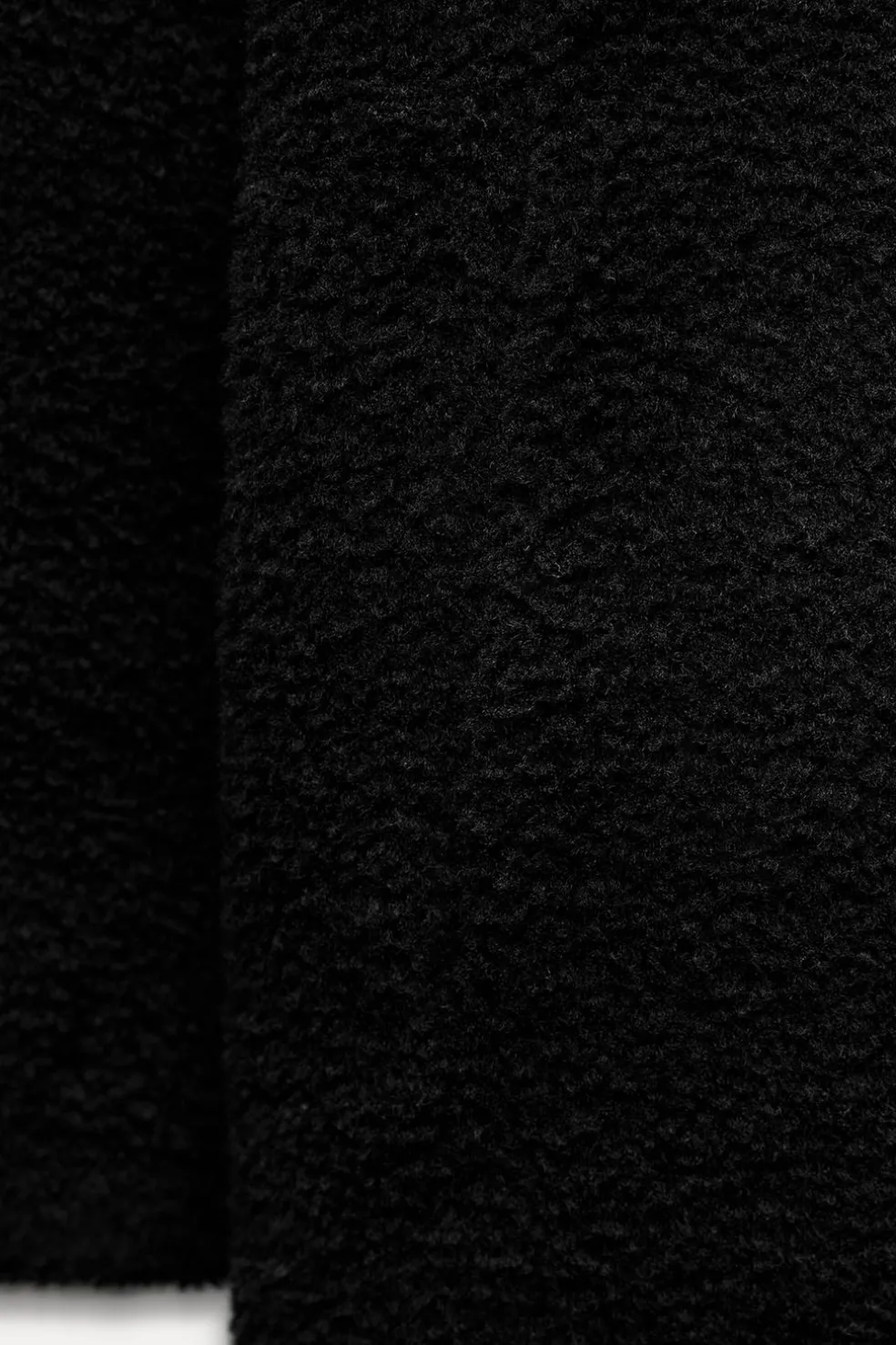 ZARA Winter Layersnew|Sobretudos / Anoraques^CASACO COMPRIDO COM EFEITO DE PELO ENCARACOLADO Preto