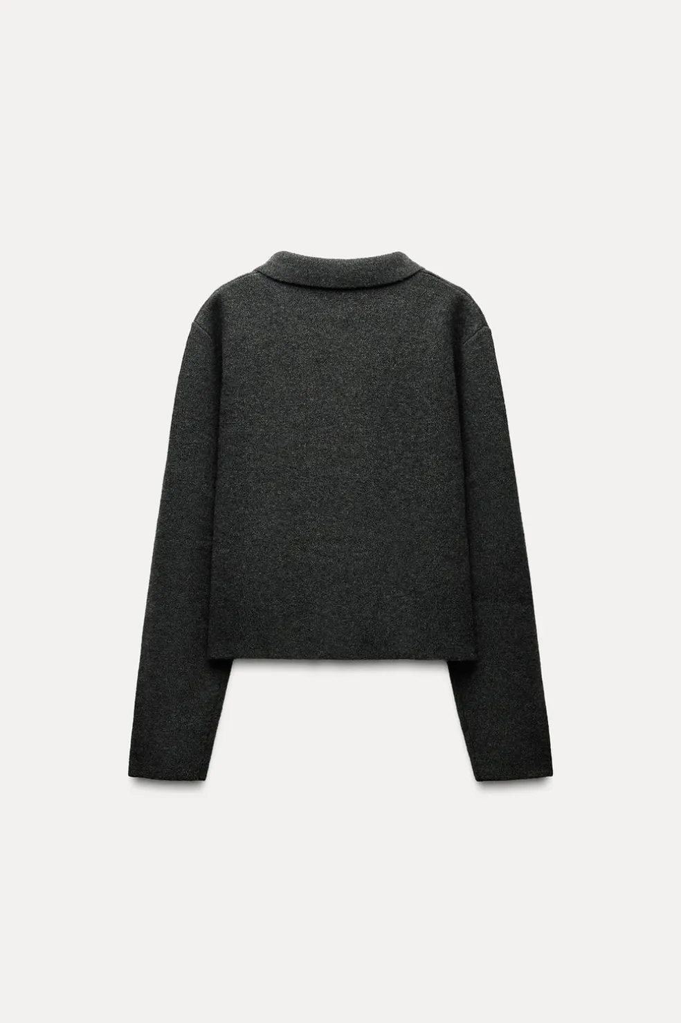 ZARA Cardigan / Camisolas|Malha^CASACO CRUZADO DE MALHA Cinzento