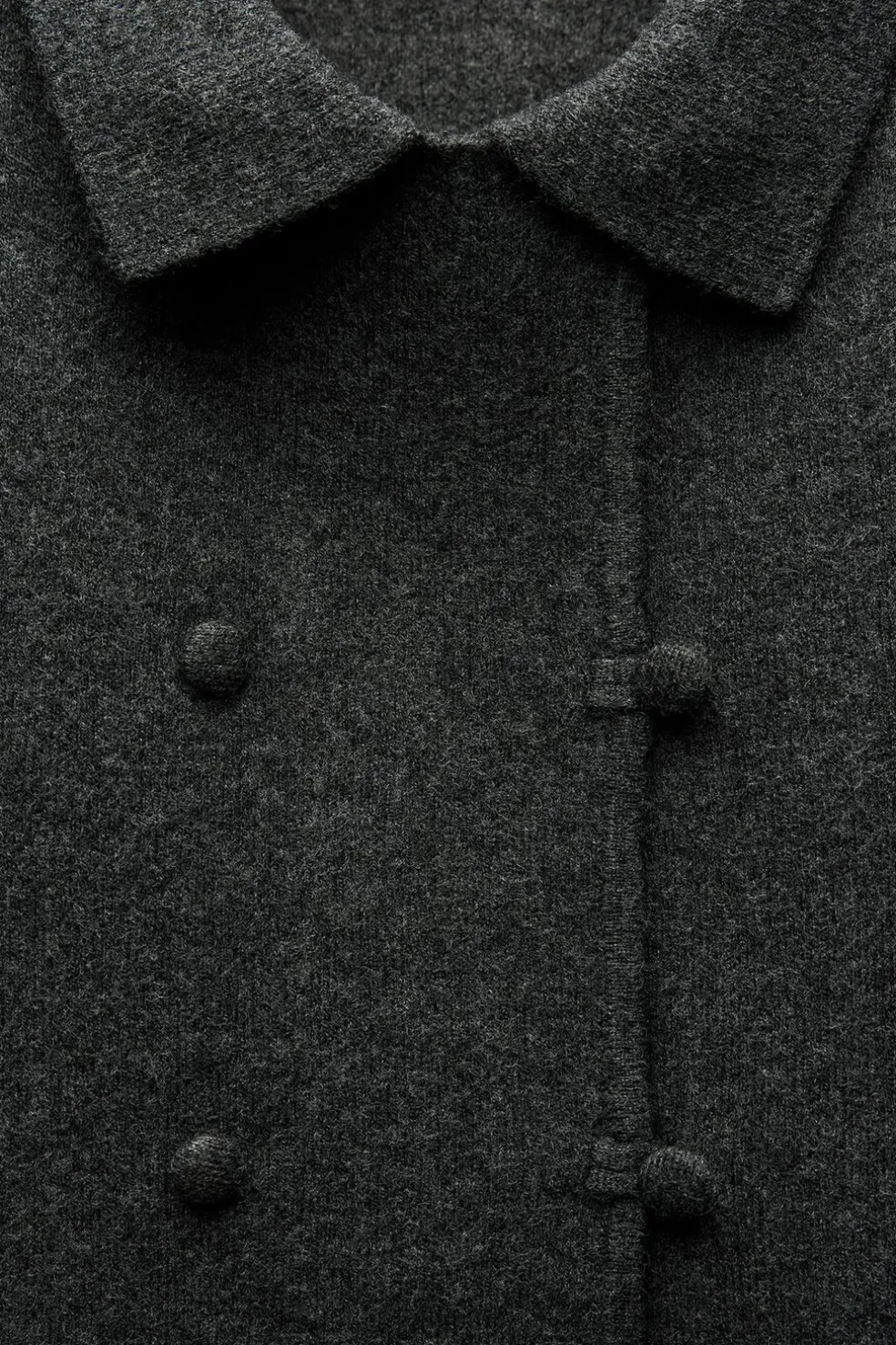 ZARA Cardigan / Camisolas|Malha^CASACO CRUZADO DE MALHA Cinzento