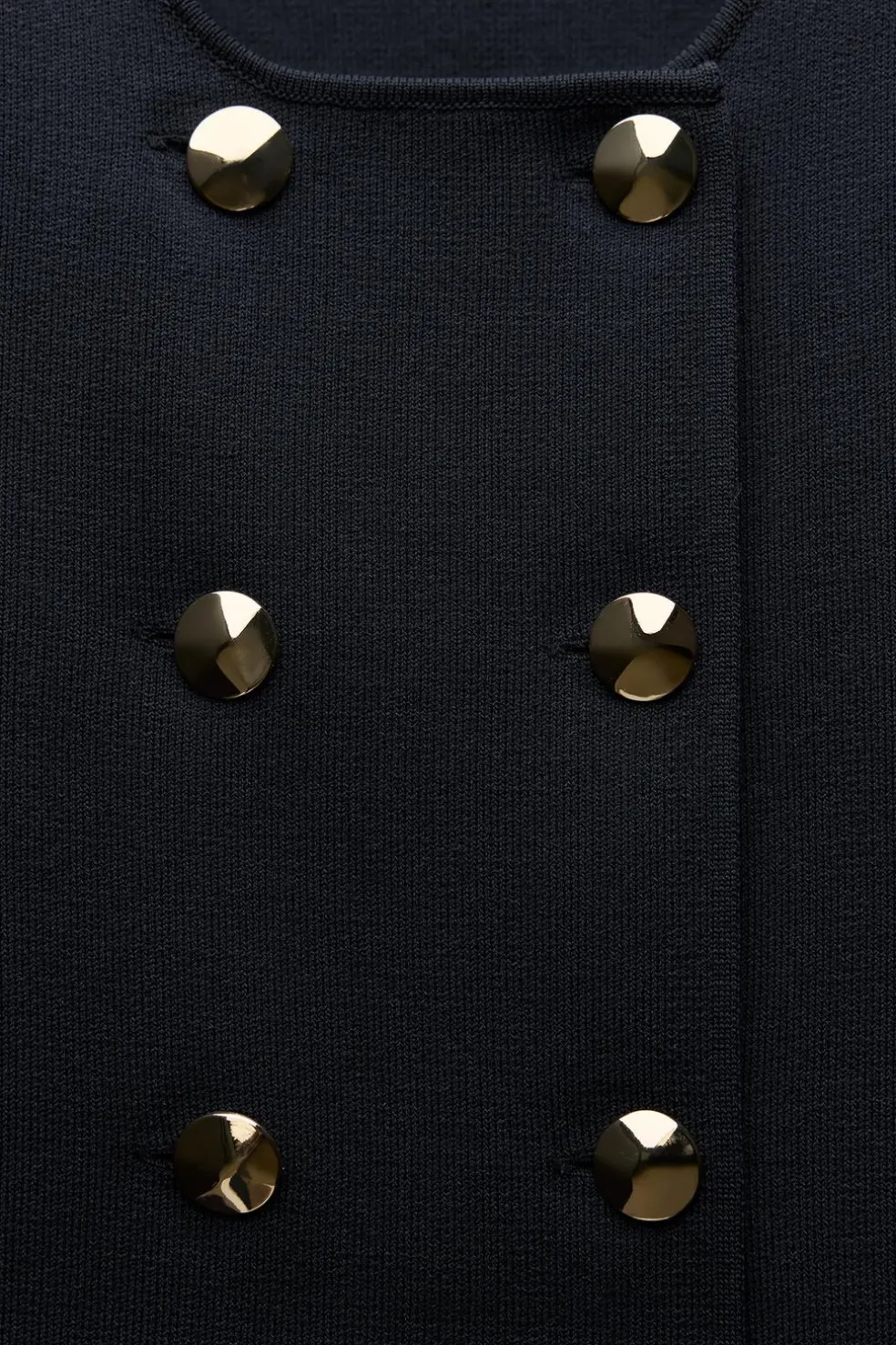 ZARA Cardigan / Camisolas|Malha^CASACO CRUZADO DE MALHA LISA Azul-marinho