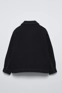 CASACO CURTO COM PESPONTO-ZARA Online