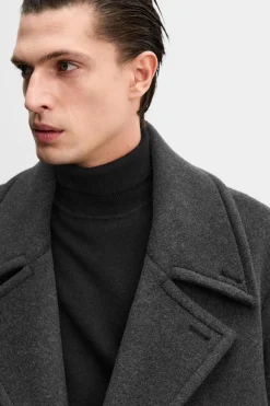 ZARA Vestuário De Inverno|Sobretudos / Gabardinas^CASACO CURTO DE MISTURA DE LÃ MANTECO Cinzento