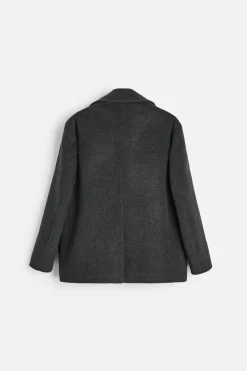 ZARA Vestuário De Inverno|Sobretudos / Gabardinas^CASACO CURTO DE MISTURA DE LÃ MANTECO Cinzento