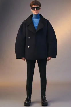 ZARA Sobretudos / Gabardinas^CASACO CURTO LIMITED EDITION Azul-marinho