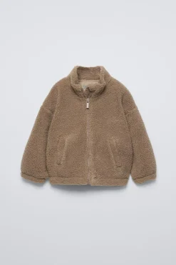 CASACO DE EFEITO DE PELO ENCARACOLADO-ZARA Cheap