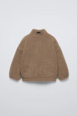 CASACO DE EFEITO DE PELO ENCARACOLADO-ZARA Cheap