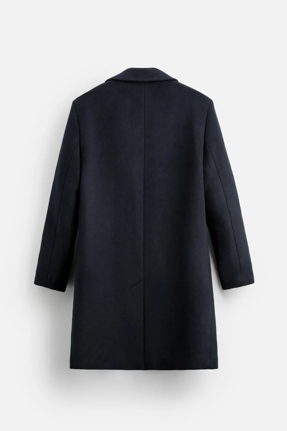 ZARA Vestuário De Inverno|Sobretudos / Gabardinas^CASACO DE FAZENDA COM LÃ Azul-marinho