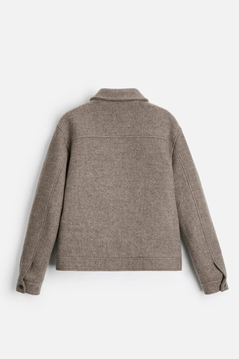 ZARA Vestuário De Inverno|Blusões^CASACO DE LÃ Cinzento-toupeira