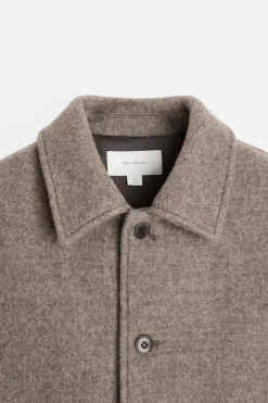 ZARA Vestuário De Inverno|Blusões^CASACO DE LÃ Cinzento-toupeira