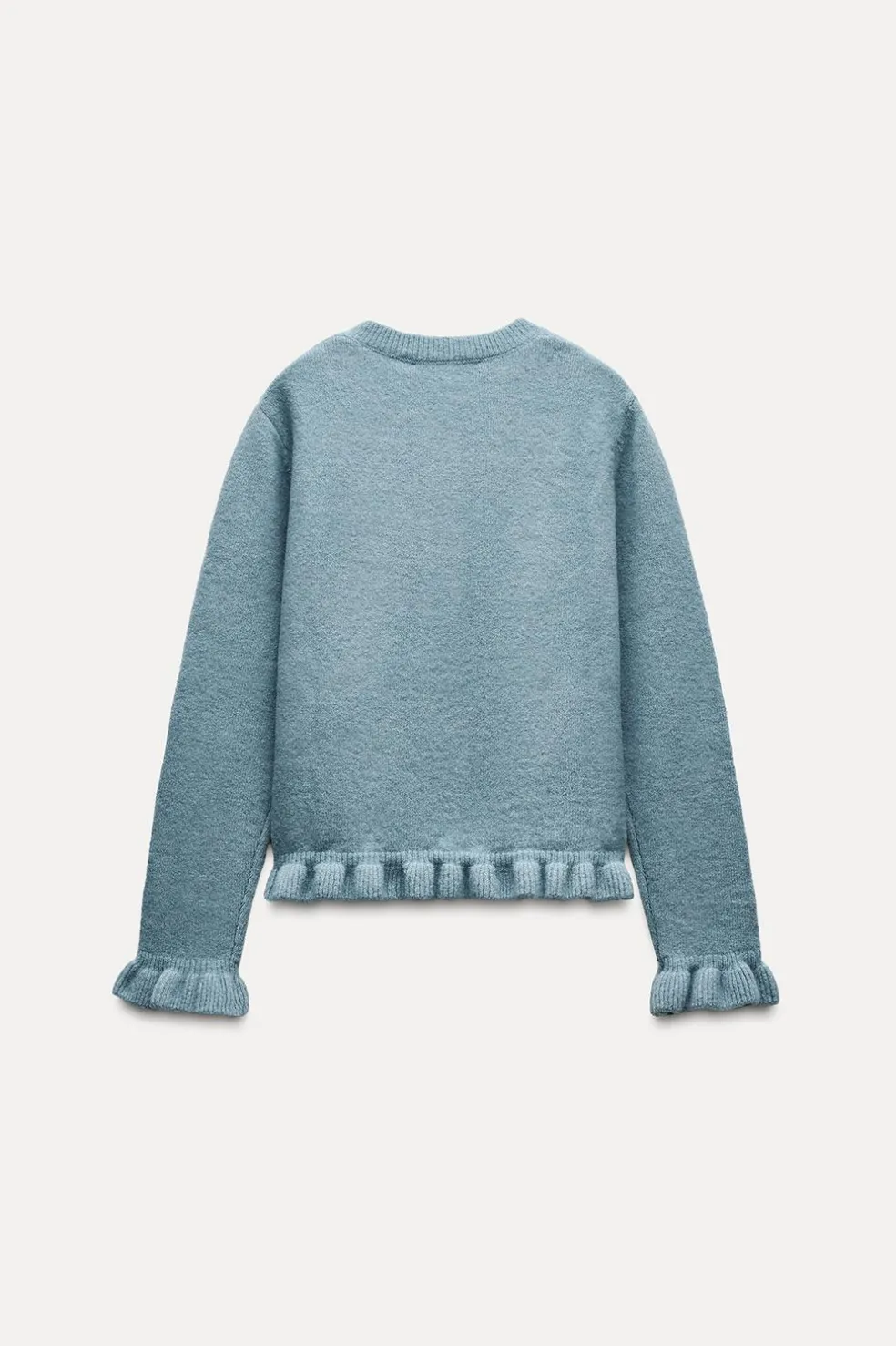 ZARA Tops / Bodies^CASACO DE MALHA COM FOLHOS Azul / Cinzento