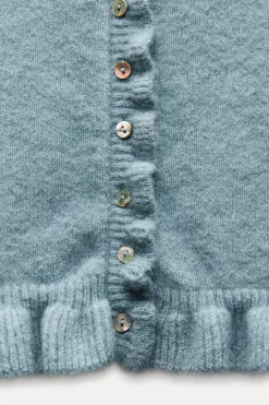 ZARA Tops / Bodies^CASACO DE MALHA COM FOLHOS Azul / Cinzento