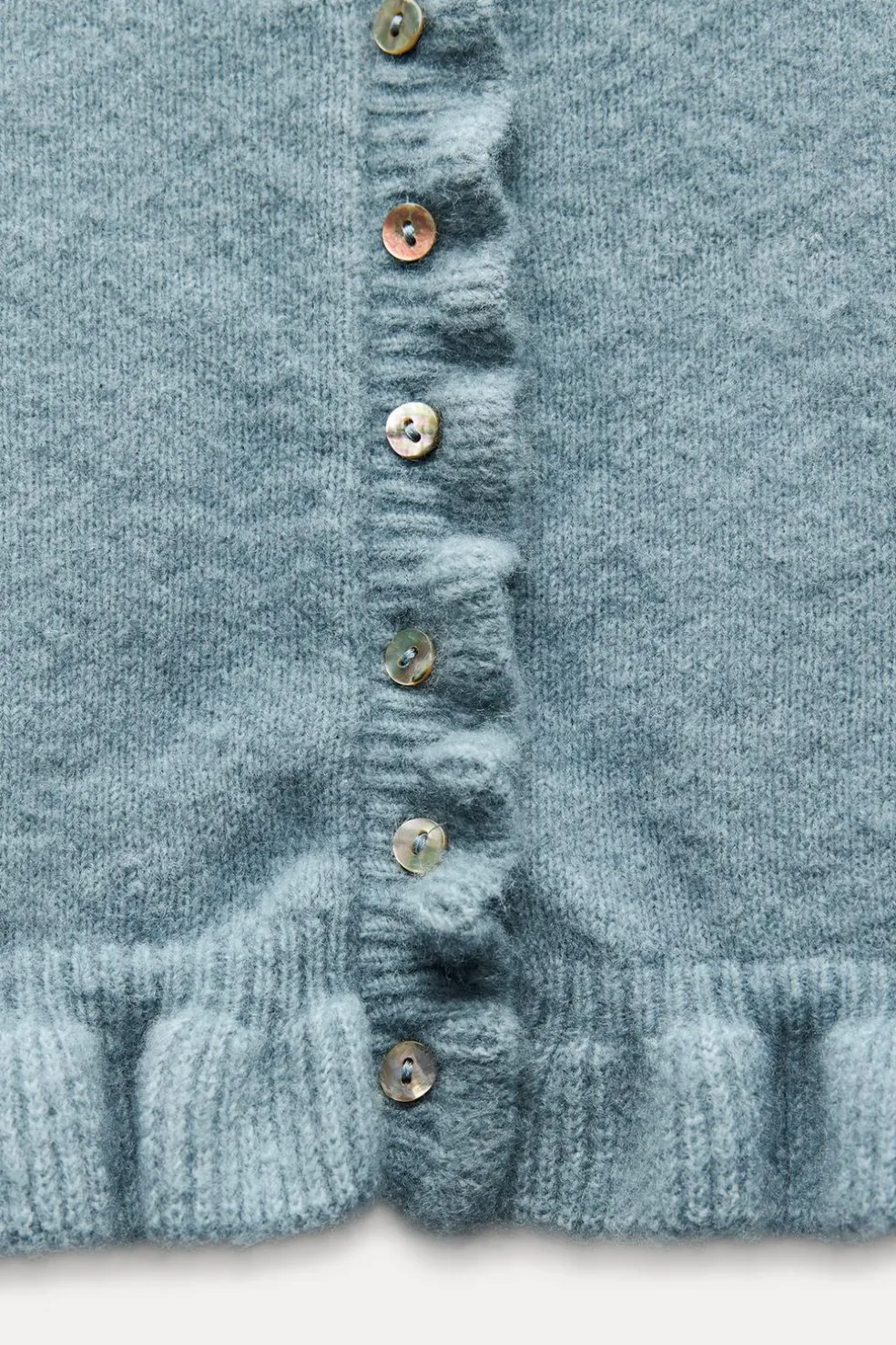 ZARA Tops / Bodies^CASACO DE MALHA COM FOLHOS Azul / Cinzento