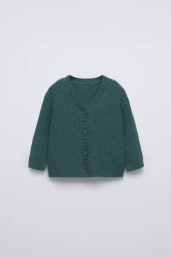 CASACO DE MALHA EM V-ZARA Cheap