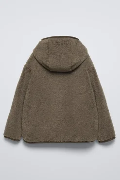 CASACO DE PELO SINTÉTICO ENCARACOLADO COM CAPUZ-ZARA Best