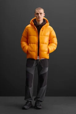 ZARA Vestuário De Inverno|Blusões^CASACO DE PENAS 100% PENAS Amarelo-vivo