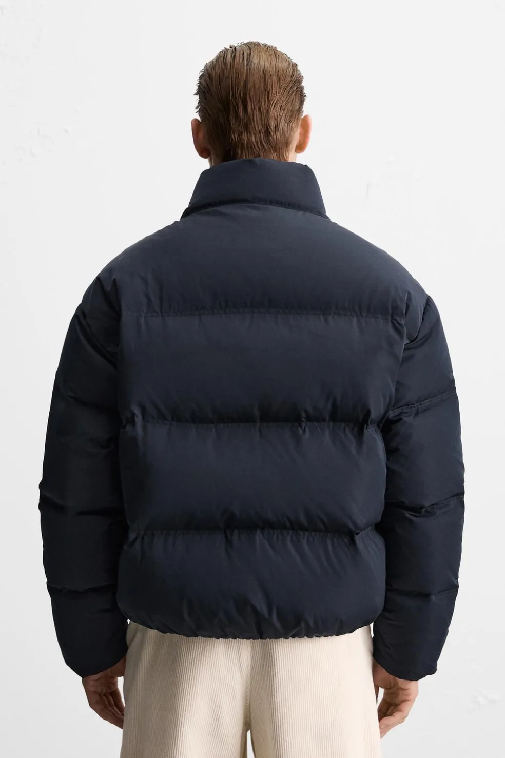 ZARA Vestuário De Inverno|Blusões^CASACO DE PENAS 100% PENAS Azul-marinho