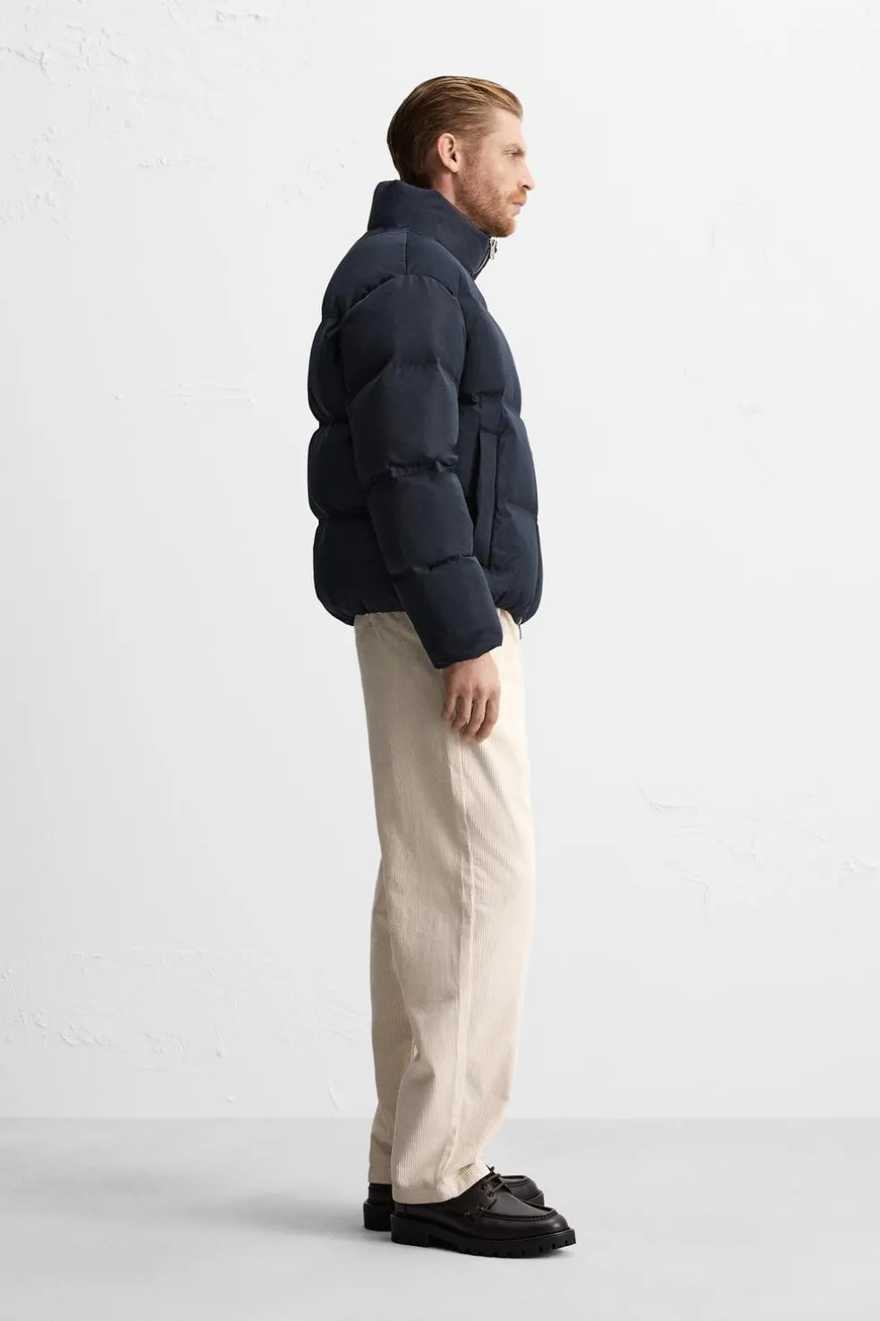 ZARA Vestuário De Inverno|Blusões^CASACO DE PENAS 100% PENAS Azul-marinho