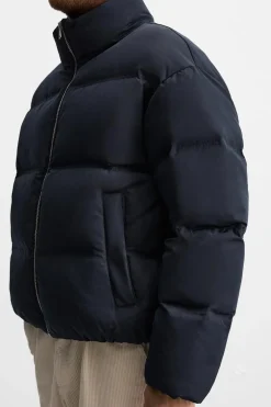 ZARA Vestuário De Inverno|Blusões^CASACO DE PENAS 100% PENAS Azul-marinho