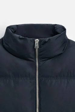 ZARA Vestuário De Inverno|Blusões^CASACO DE PENAS 100% PENAS Azul-marinho