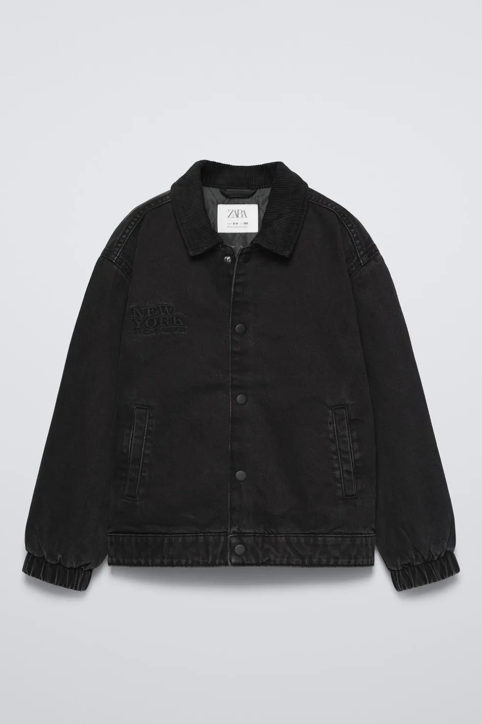 CASACO DENIM BORDADO-ZARA Outlet