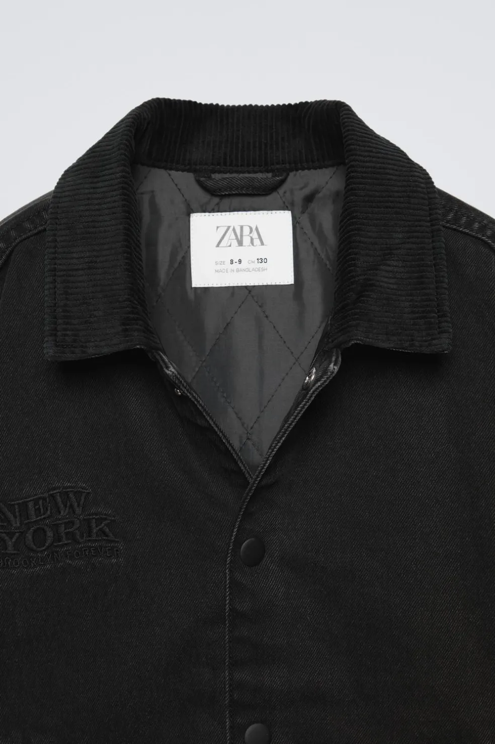 CASACO DENIM BORDADO-ZARA Outlet