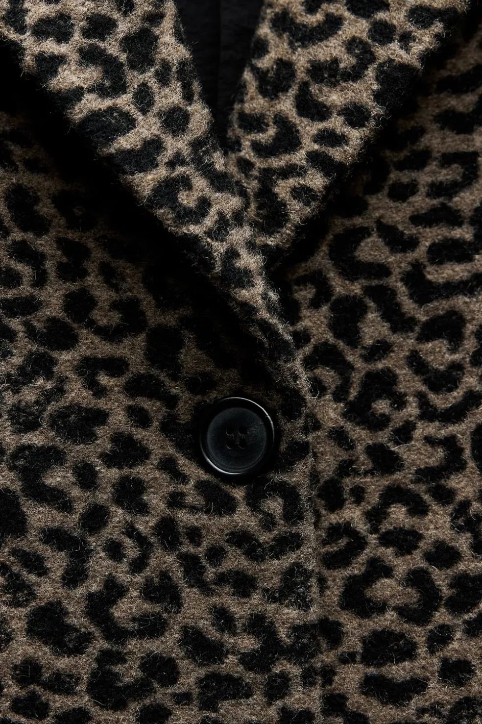 ZARA Sobretudos / Anoraques^CASACO ESTAMPADO ANIMAL MISTURA LÃ ZW COLLECTION Leopardo