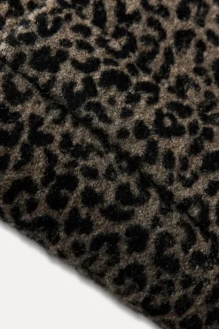ZARA Sobretudos / Anoraques^CASACO ESTAMPADO ANIMAL MISTURA LÃ ZW COLLECTION Leopardo