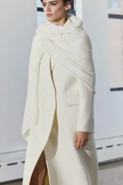 ZARA Sobretudos / Anoraques^CASACO JUSTO MISTURA DE LÃ MANTECO ZW COLLECTION Branco